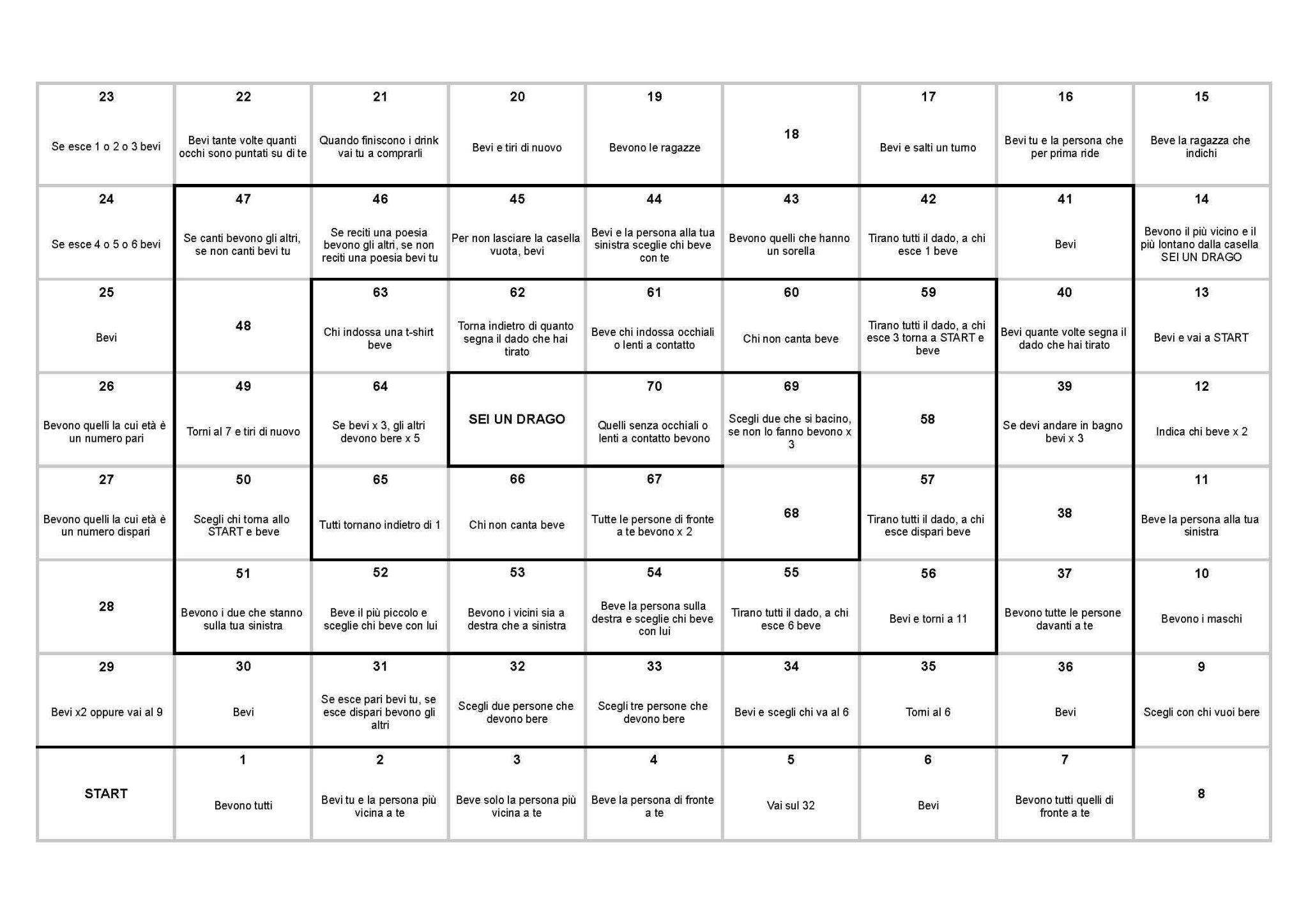 giochi dell oca da stampare - 8 Sei un drago - Enigmap