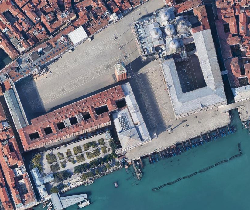 immagine satellite piazza e chiesa